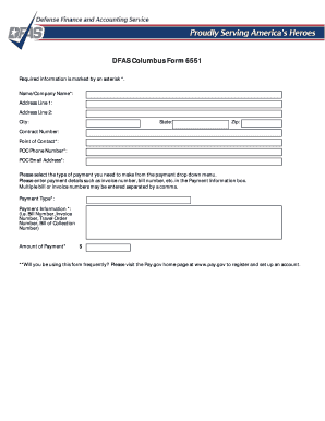 DFAS Columbus Form 6551