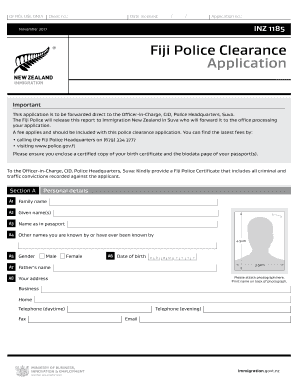 fiji police clearance form nz