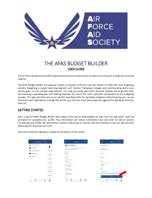 THE AFAS BUDGET BUILDER