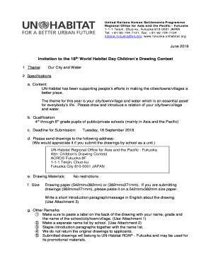 world habitat day children's drawing contest