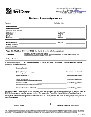 business license red deer