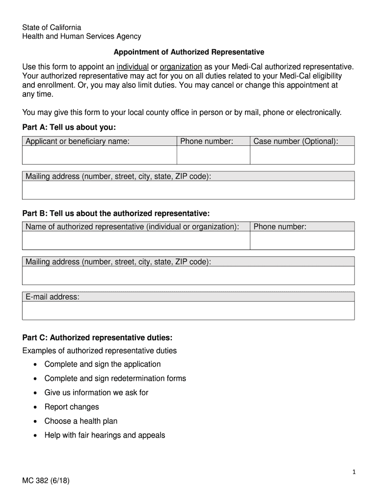 mc382 form Preview on Page 1