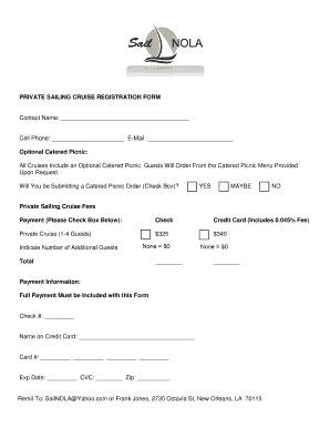 cruise registration form