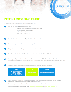 PATIENT ORDERING GUIDE
