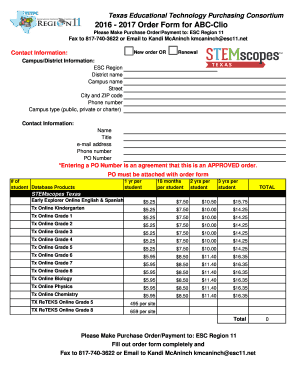 Fillable Online 2016 - 2017 Order Form for ABC-Clio Fax Email Print ...