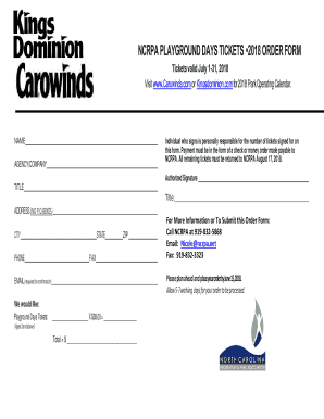 Fillable Online This Form Payment Must Be In Ncrpa All Remaining Tickets Fax Email Print Pdffiller