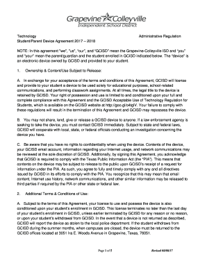 Student/Parent Device Agreement