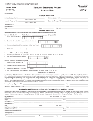 Kentucky Electronic Payment Request Form