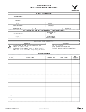 Registration form