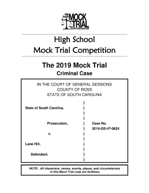 High School Mock Trial Competition - South Carolina Bar