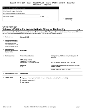 Bankruptcy Forms. C-Leveled, LLC - Donald R. Calaiaro 27538