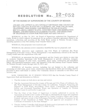 Waste Management Franchise Agreement - Nevada County