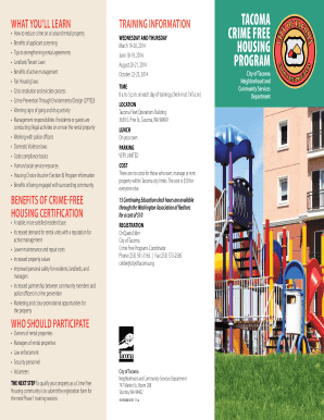 Tacoma Crime Free Housing Program Brochure
