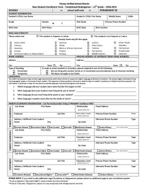 New Student Enrollment Form - Transitional Kindergarten ...