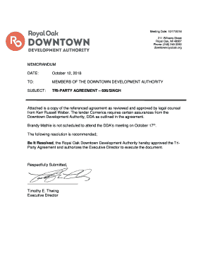 TRI-PARTY AGREEMENT 696/SINGH