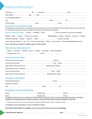 Patient Information - holland-pt.com