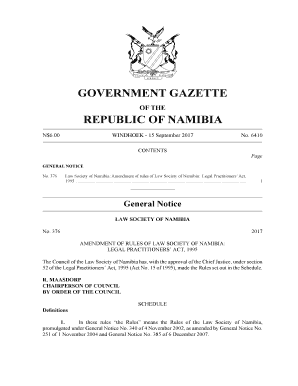 rules of the law society of namibia