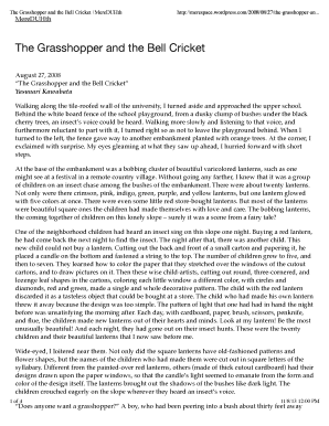 the grasshopper and the bell cricket pdf