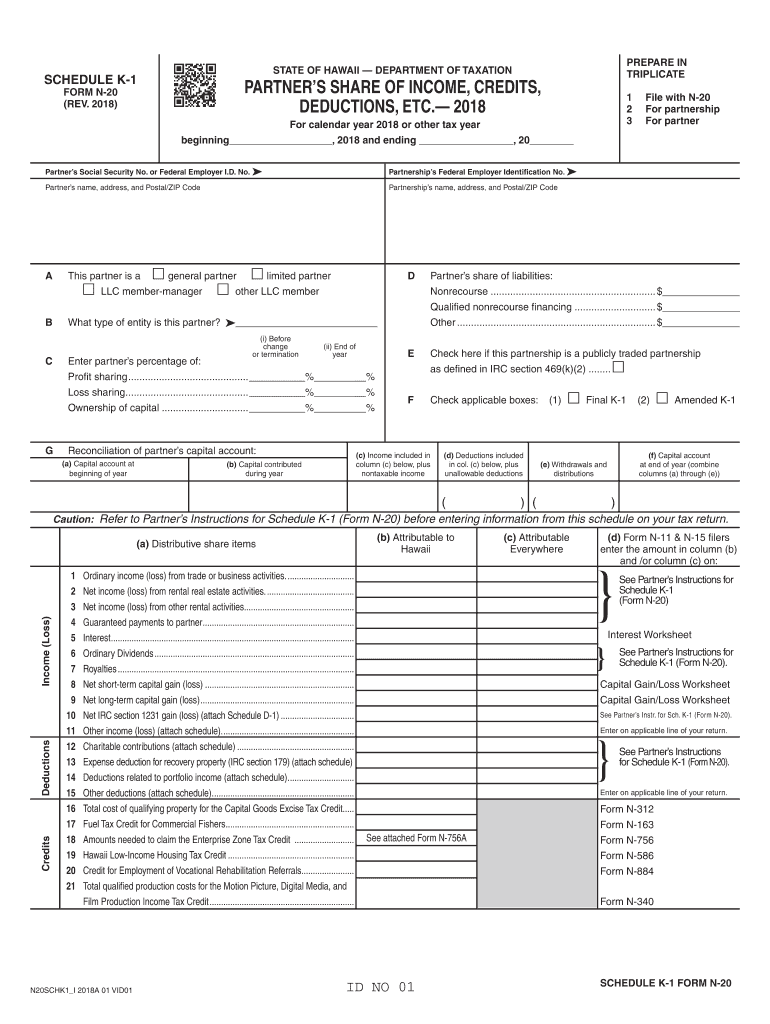 hawaii withholding tax real estate form n 20 Preview on Page 1