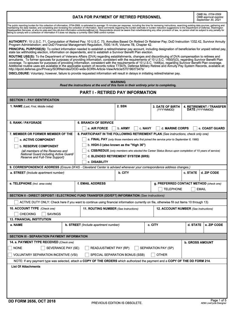 Dd Form 2656 Fill Out Sign Online DocHub