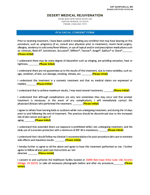 PCA FACIAL CONSENT FORM - dmrejuv.com