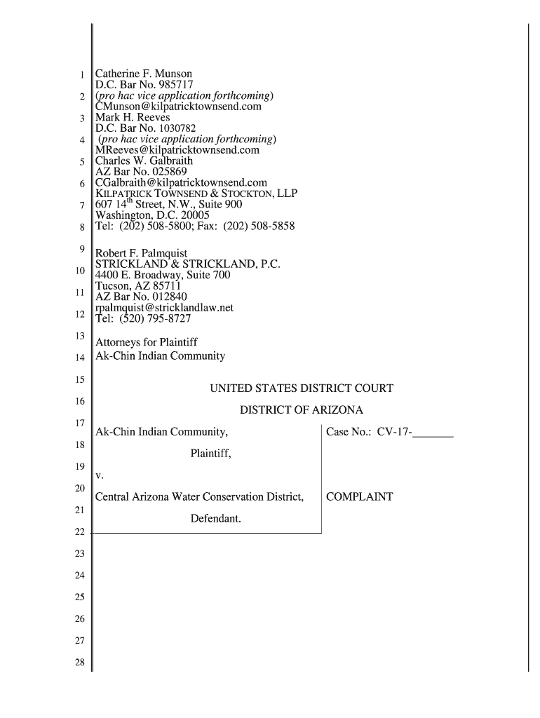 Fillable Online Catherine F. Munson D.C. Bar No. 985717 (pro hac vice