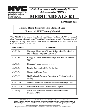 Medicaid Managed Care Discharge Forms