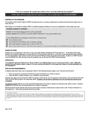 ***Do not complete the application until you have read the following***