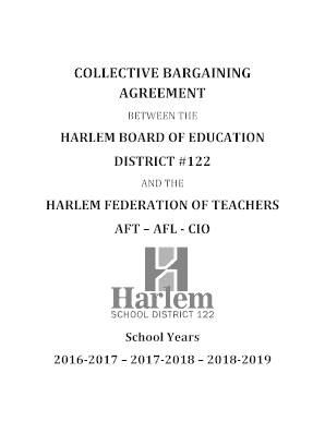 Collective bargaining agreement - Harlem School District 122