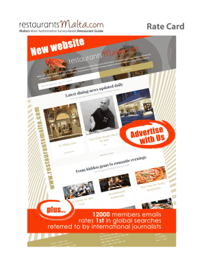 Download our full rate card - Restaurants Malta