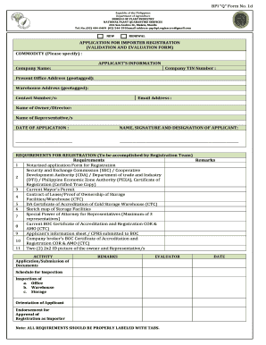 Bpi q form no 1