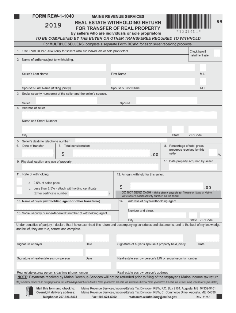 form rew 1 1040 maine revenue Preview on Page 1.