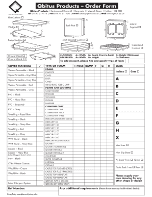 Qbitus Products Order Form