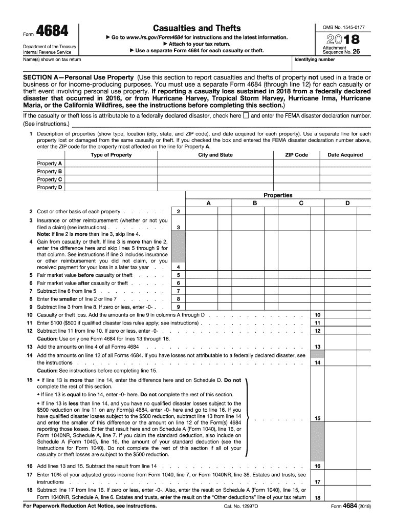 2018 form 4684 Preview on Page 1