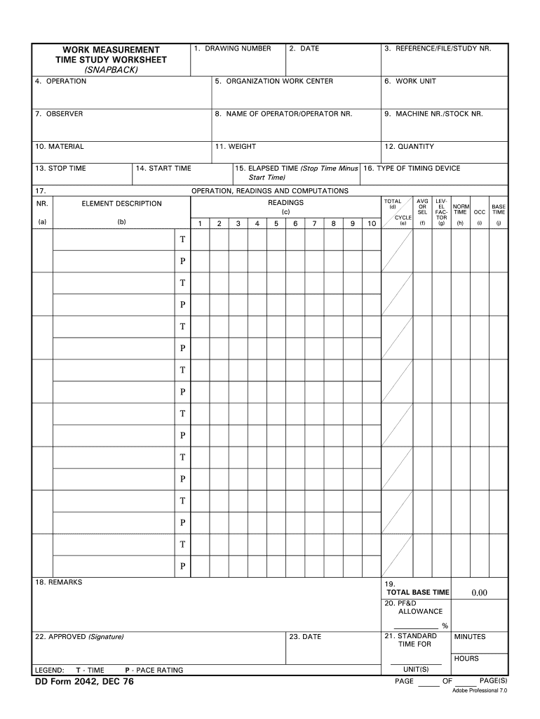 time study sheet Preview on Page 1