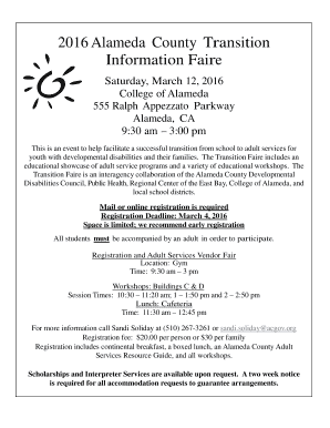 2016 Alameda County Transition Information Faire - Regional ...