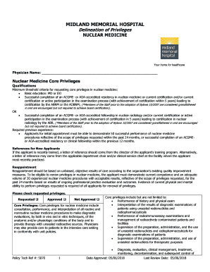DELINEATION OF PRIVILEGES - NUCLEAR MEDICINE PLEASE ...