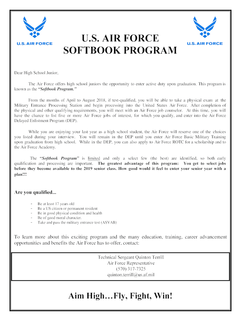 Air Force Soft Book Program - Fill Online, Printable, Fillable, Blank