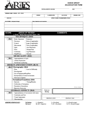 Dance Group Adjudication Form 6-7-2015