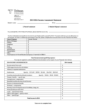 Fillable Assessment Forms for Income - Edit, Print ...
 Income Assessment Form