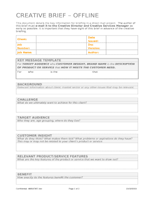 Project brief example, template and samplesBrief-Toolkit