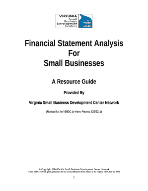 Financial Statement Analysis For Small Businesses - PDF
