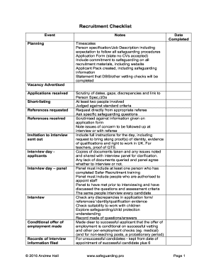 job specification example