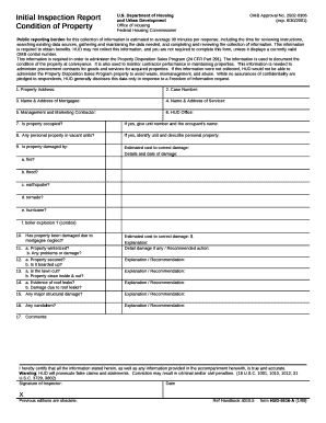 Acquired Property Inspection Report - HUD