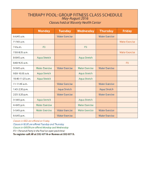 Fillable Online 7+ Therapy Schedule Examples, Samples Examples Fax ...