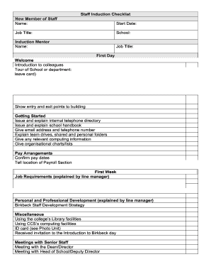 Induction guide - Staff Services - ANU