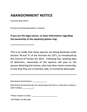 Equine(s) description: