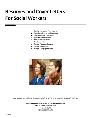 Social Worker Resume and Cover Letter Sample