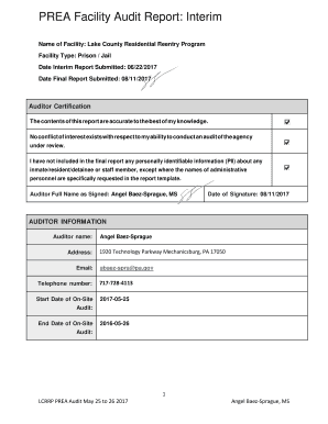 PREA Facility Audit Report: Interim