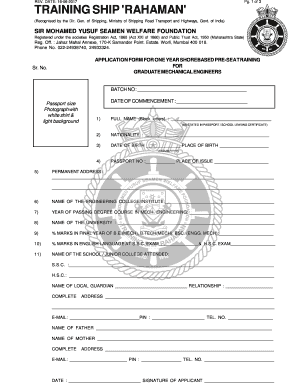 application form - TS Rahaman